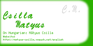 csilla matyus business card